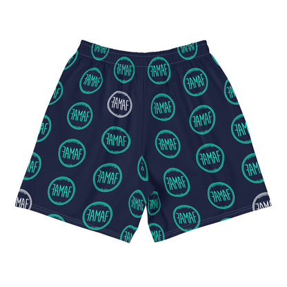 FAMAF Print Athletic Shorts - Navy Teal