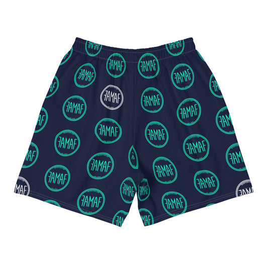 FAMAF Print Athletic Shorts - Navy Teal