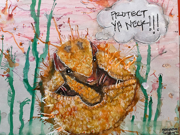 Protect Ya Neck | Tinybrush Original Painting