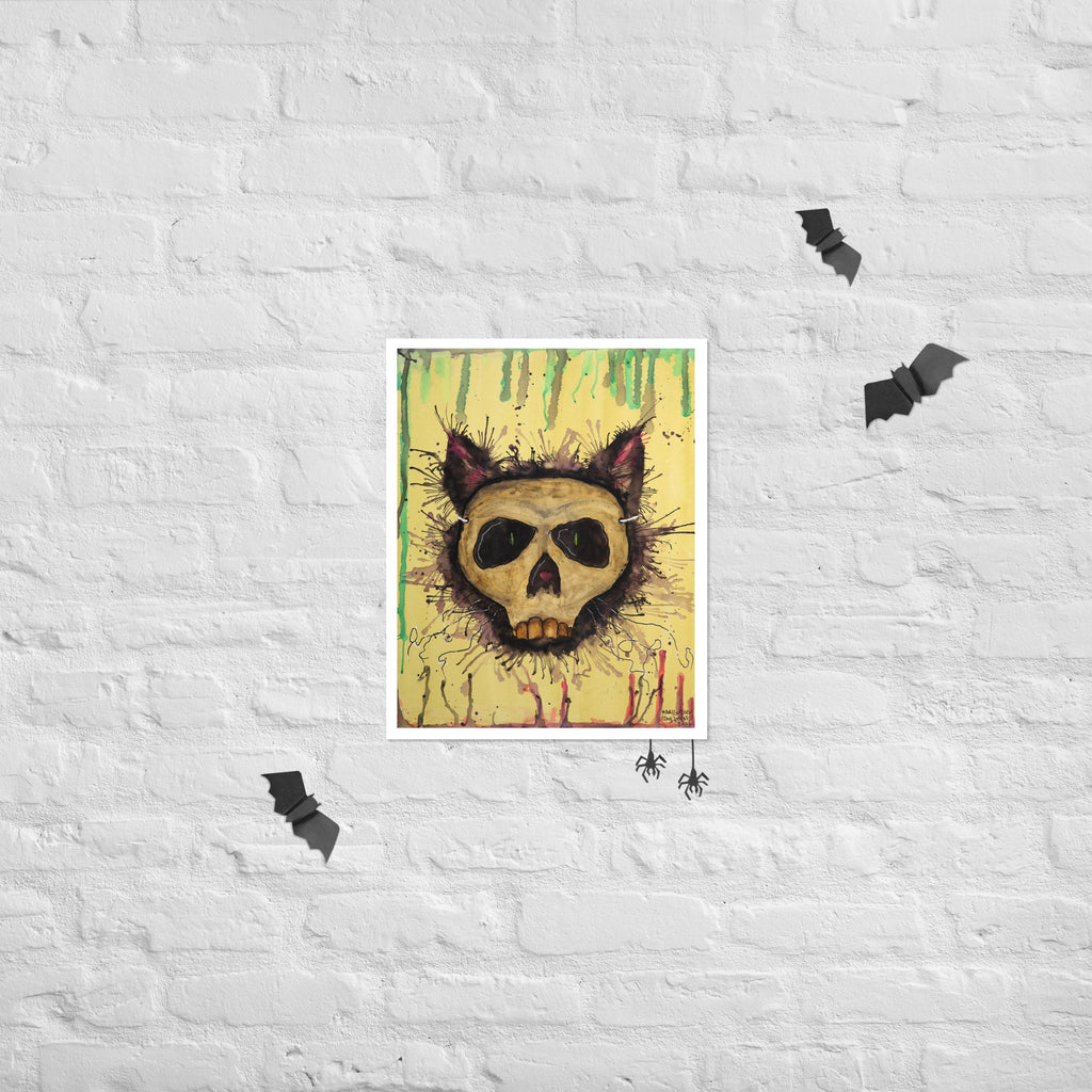 "SKULL CAT" Prints | Tinybrush