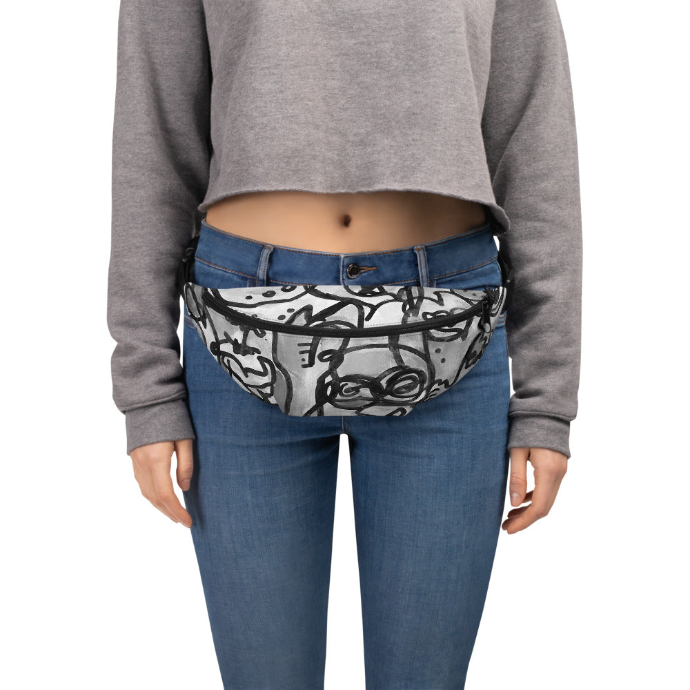 "Who" Greyscale Fanny Pack | Tinybrush