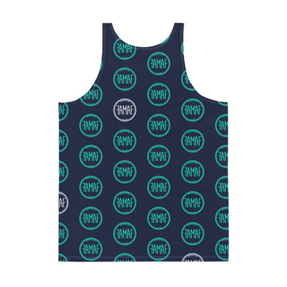 FAMAF Print Tank Top - Navy Teal