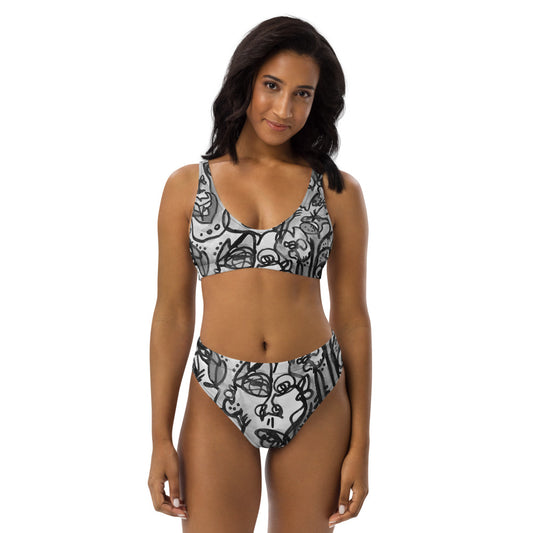 "Who" Greyscale | Recycled Material Bikini | Tinybrush