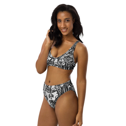 "Who" Greyscale | Recycled Material Bikini | Tinybrush