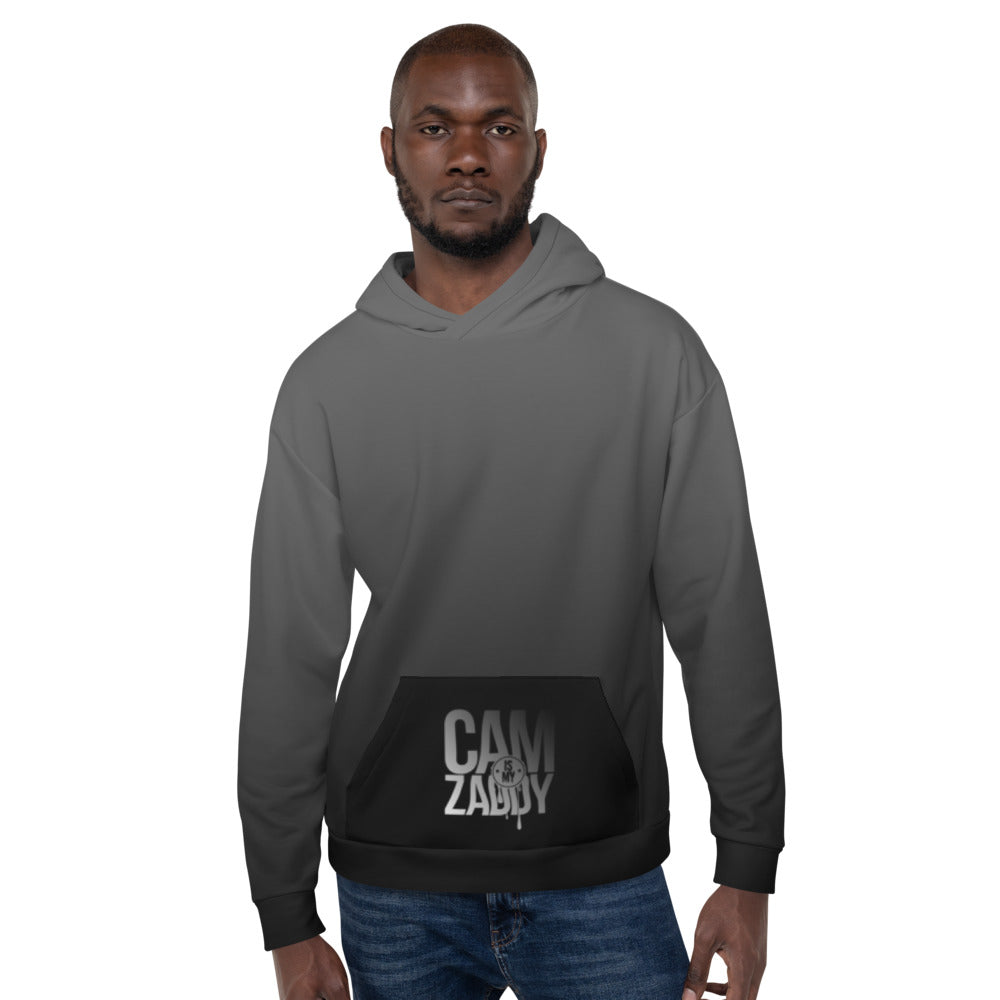 CAM IS MY ZADDY Gradient Print Unisex Hoodie - Grey | Painkiller Cam