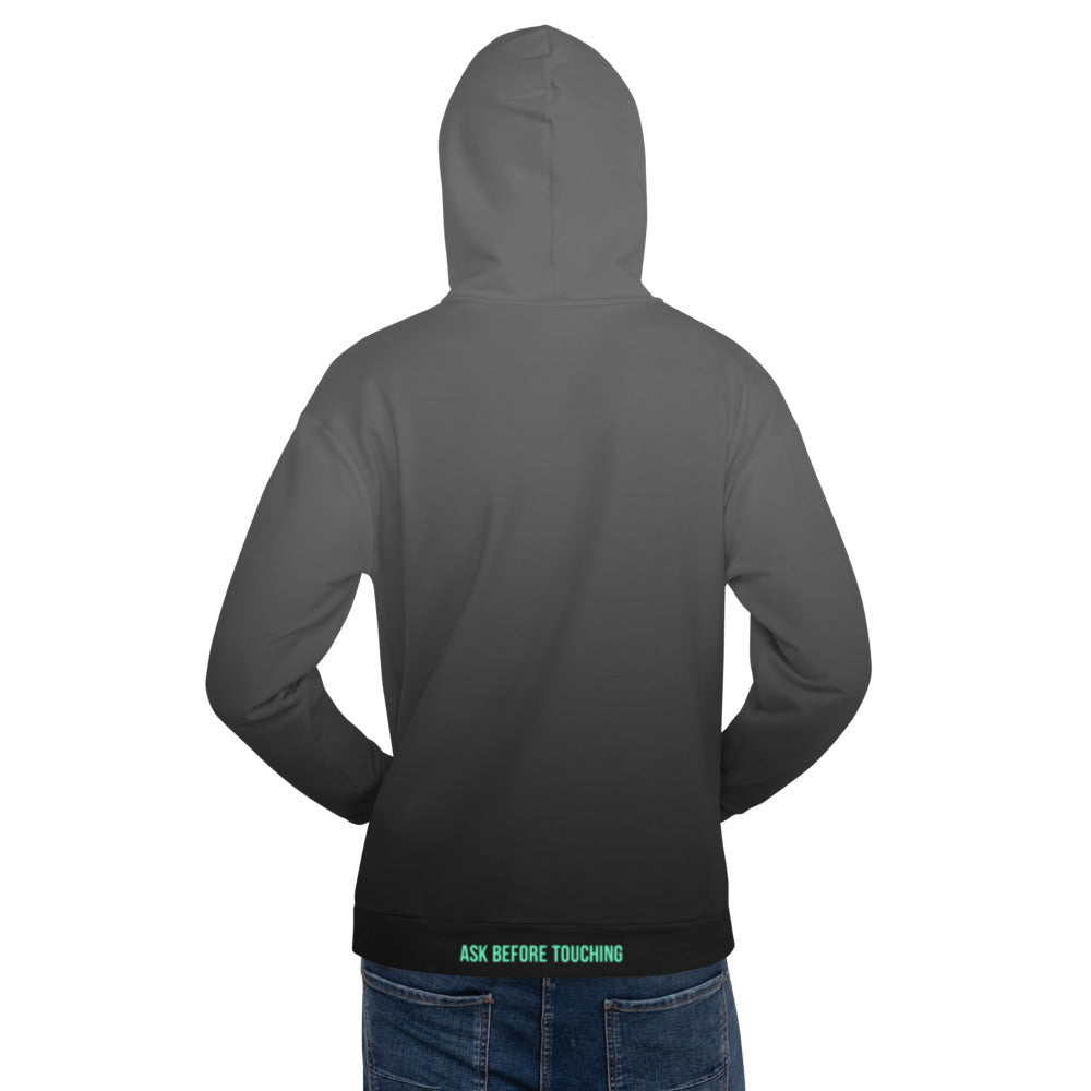 CAM IS MY ZADDY Gradient Print Unisex Hoodie - Grey | Painkiller Cam