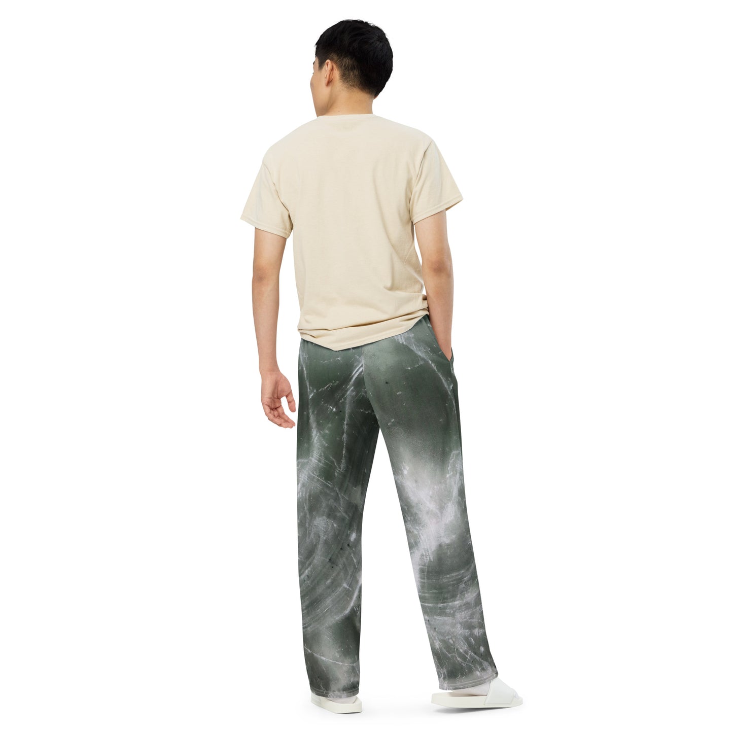 "Elephant Island Antarctica" Wide-Leg Pants | Emily Tan Art