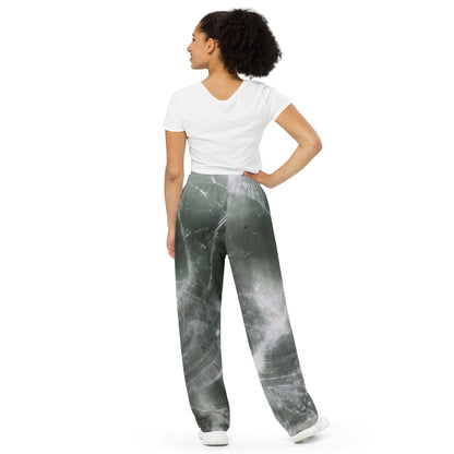 "Elephant Island Antarctica" Wide-Leg Pants | Emily Tan Art