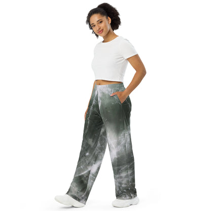 "Elephant Island Antarctica" Wide-Leg Pants | Emily Tan Art