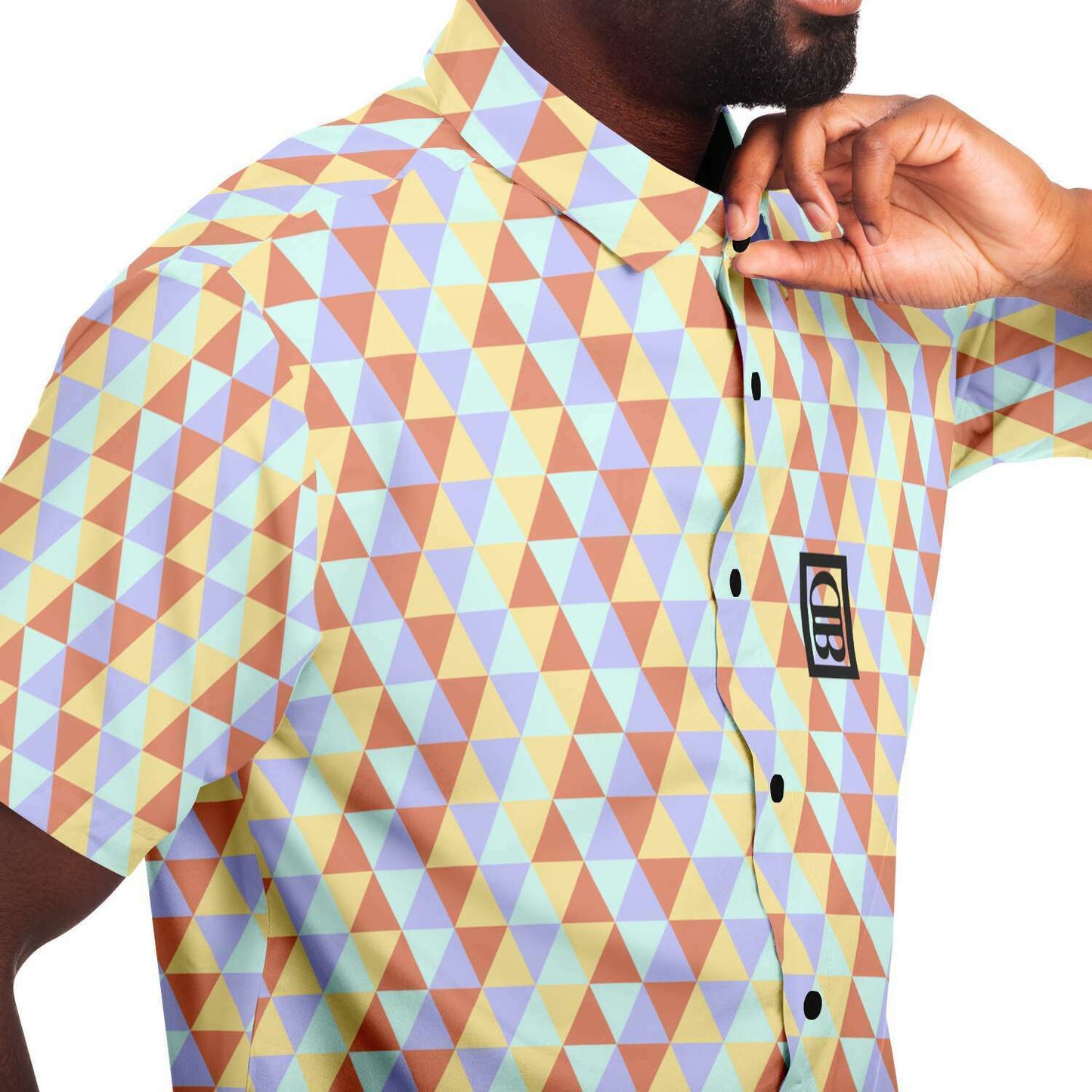 Bizarro Triangle Pattern Short Sleeve Button-Up | Spring '22 Collection