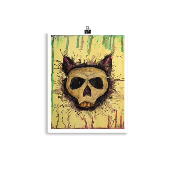 "SKULL CAT" Prints | Tinybrush