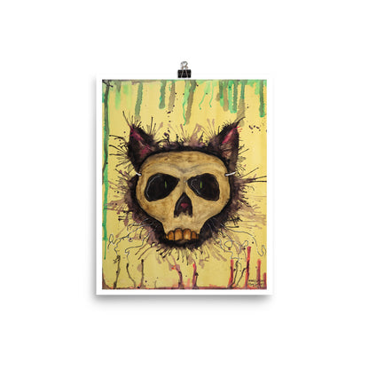 "SKULL CAT" Prints | Tinybrush