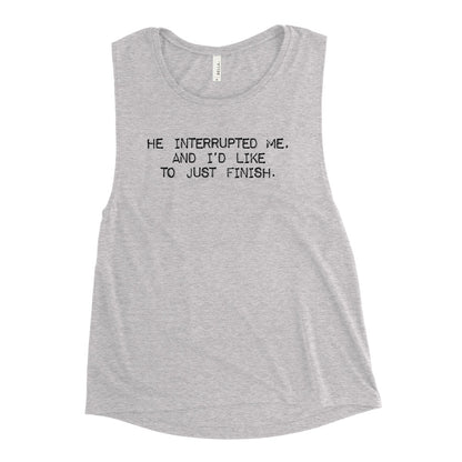 "He Interrupted Me" VP Kamala Harris Quote Women's Tank Top