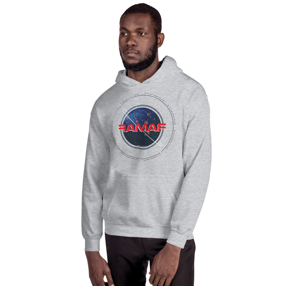 "E Pluribus Anus" Circle Logo Space Hoodie | FAMAF