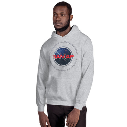 "E Pluribus Anus" Circle Logo Space Hoodie | FAMAF