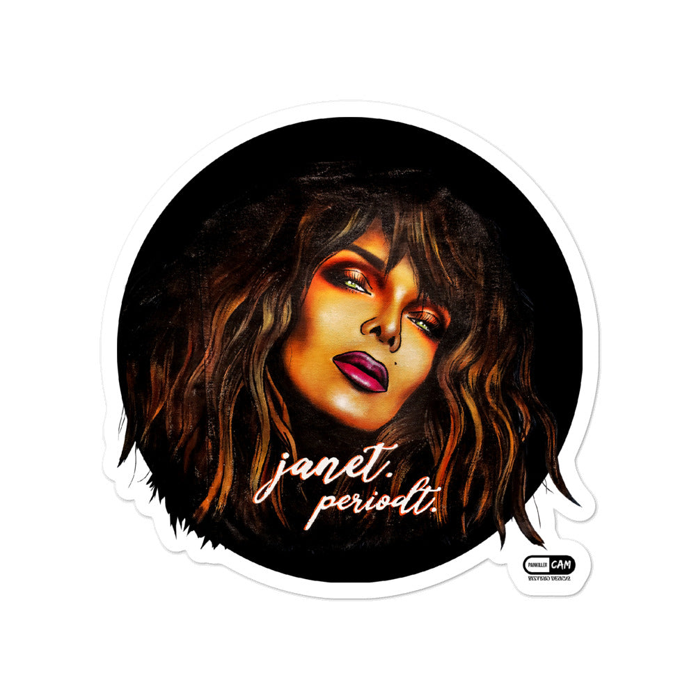 "Janet. Periodt." Stickers | Painkiller Cam Art