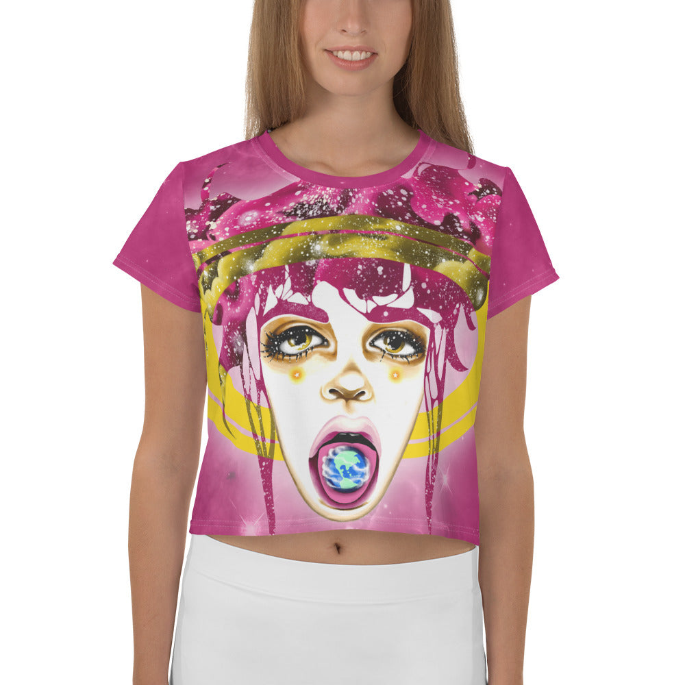 "Star" Women's Allover Crop Top | Whitney Holbourn Wearable Art