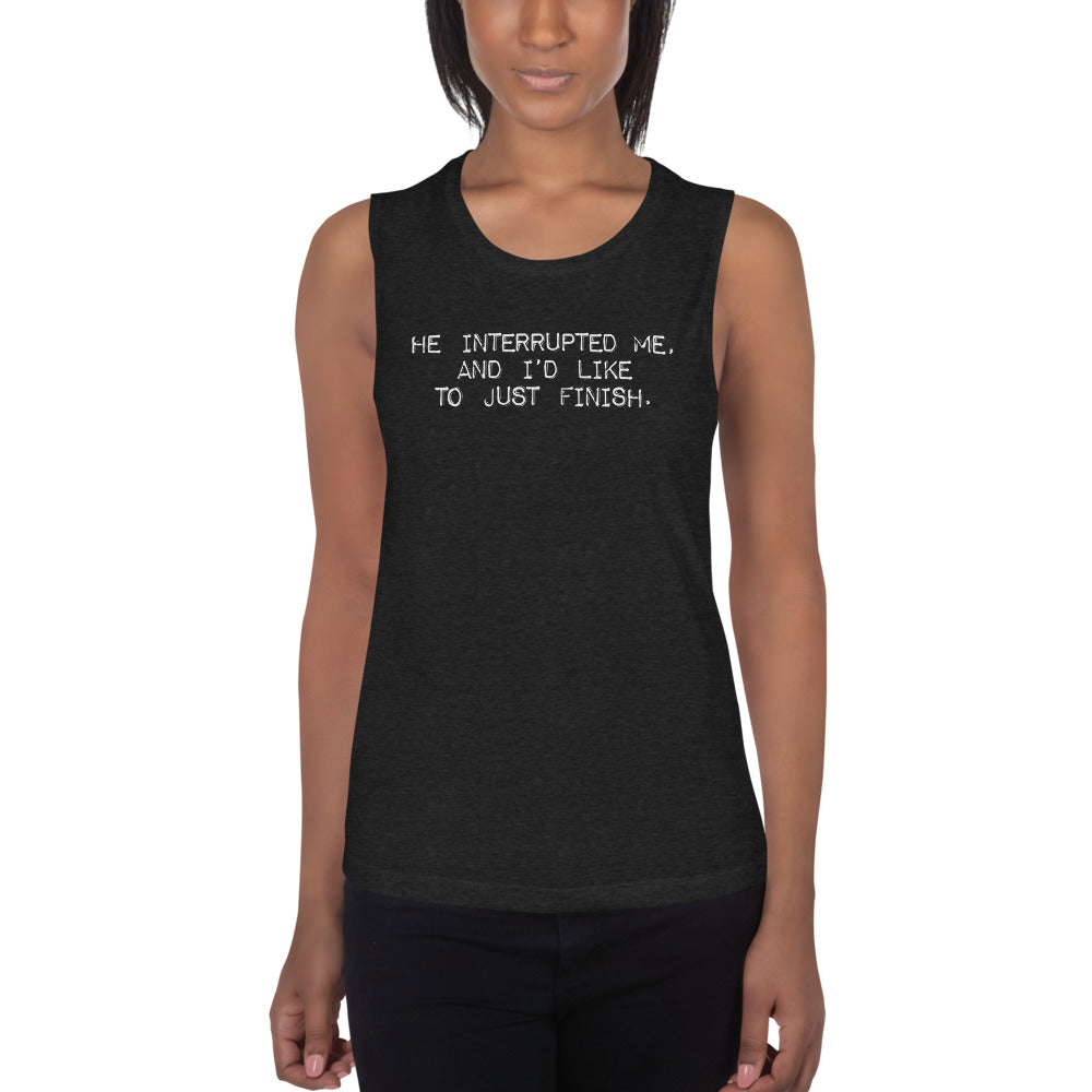 "He Interrupted Me" VP Kamala Harris Quote Women's Tank Top