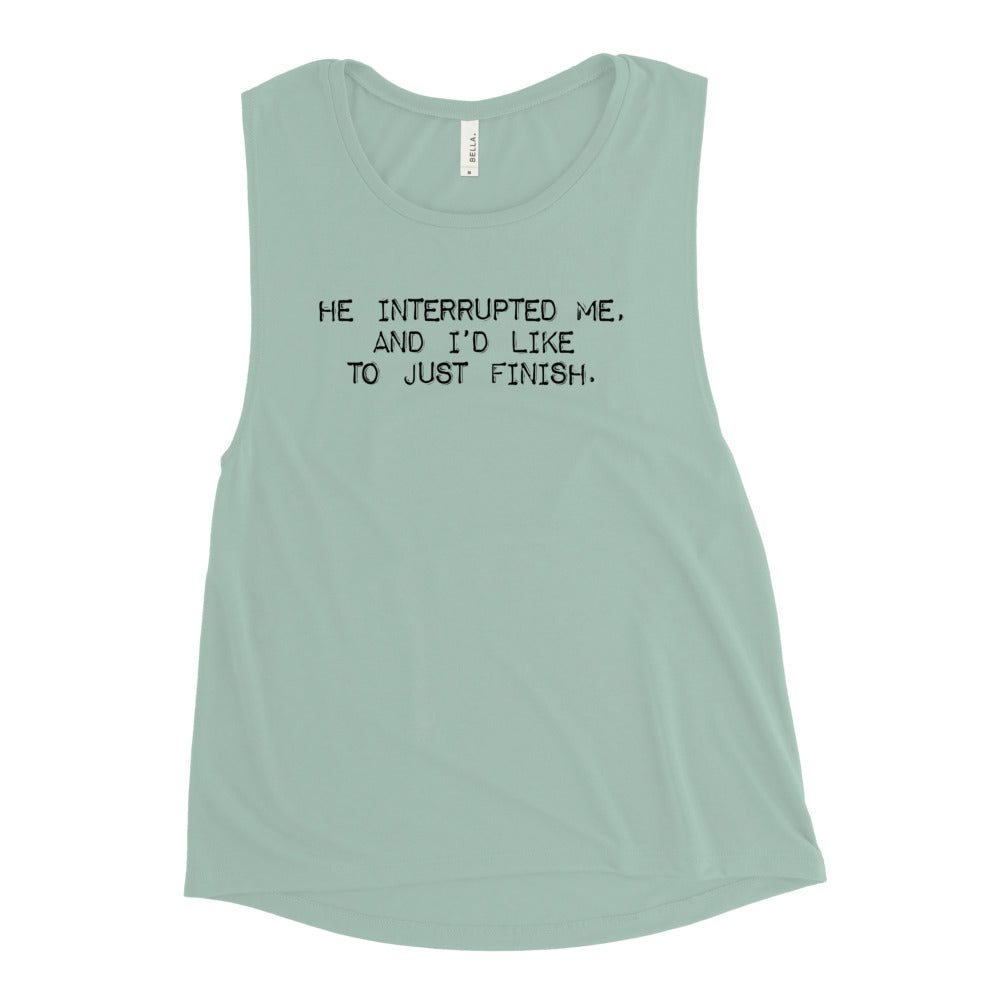 "He Interrupted Me" VP Kamala Harris Quote Women's Tank Top