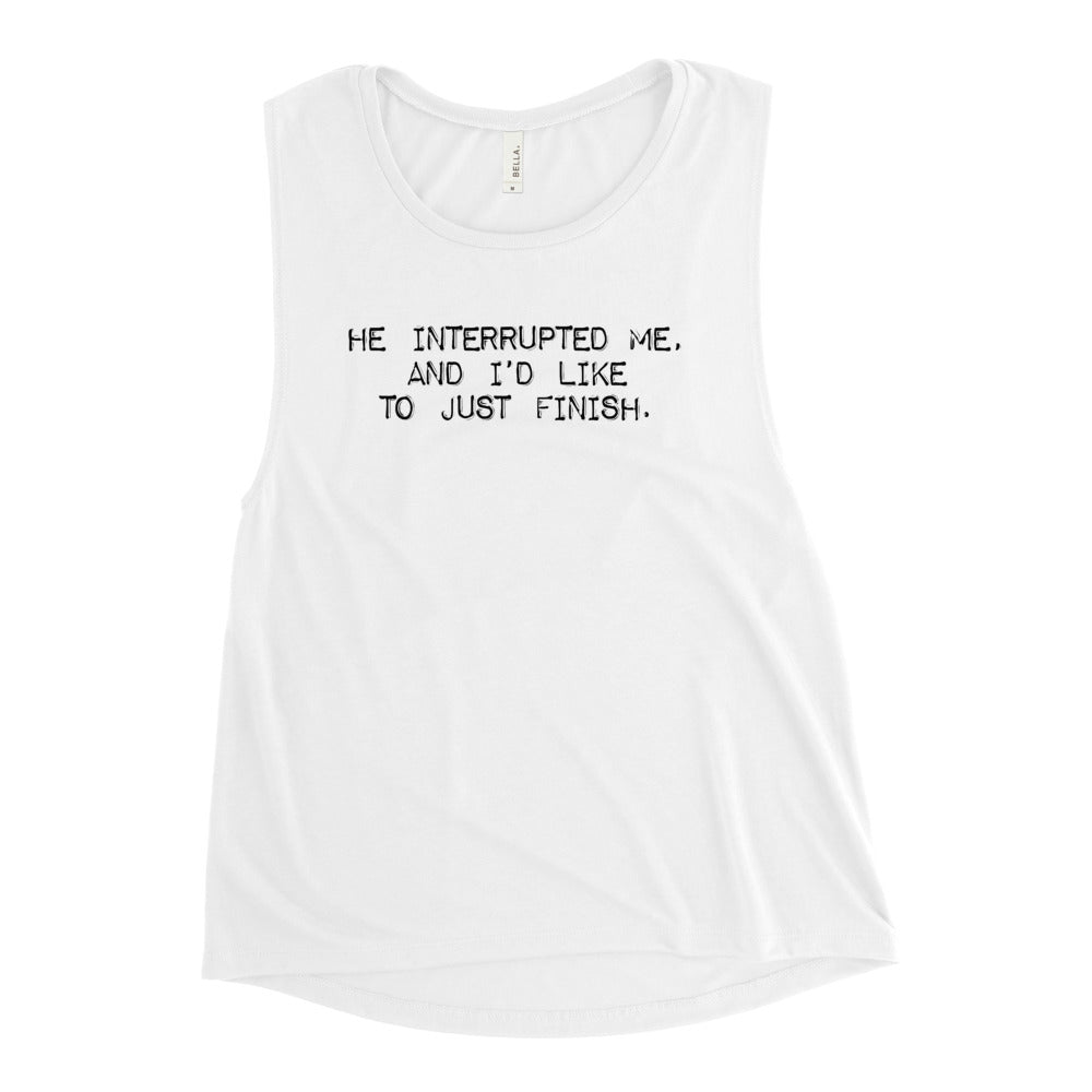 "He Interrupted Me" VP Kamala Harris Quote Women's Tank Top