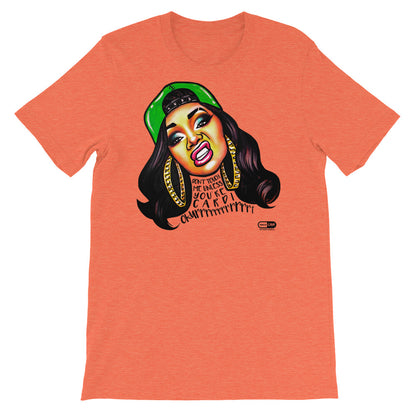 "Don't Touch Me Unless You're Cardi" Unisex T-Shirt | Painkiller Cam Wearable Art