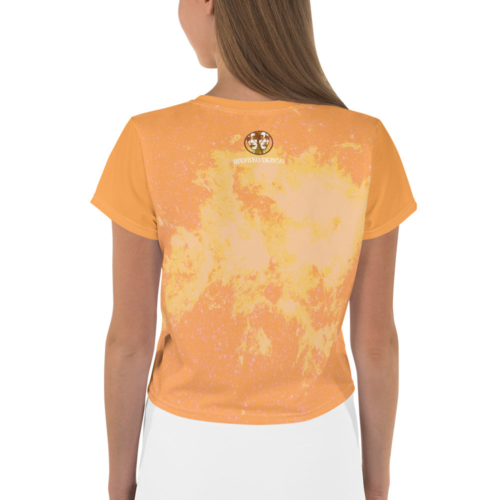 "Sun" Women's Allover Crop Top | Whitney Holbourn Wearable Art