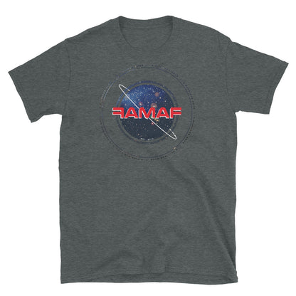 "E Pluribus Anus" Circle Logo Space Tee | FAMAF