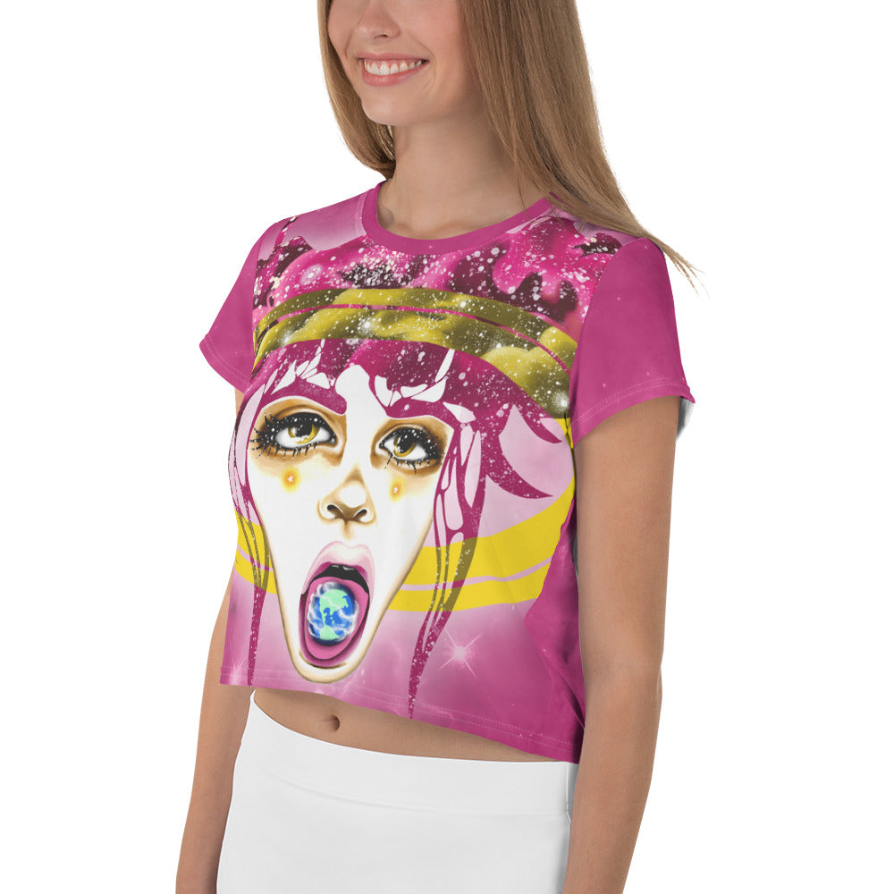 "Star" Women's Allover Crop Top | Whitney Holbourn Wearable Art