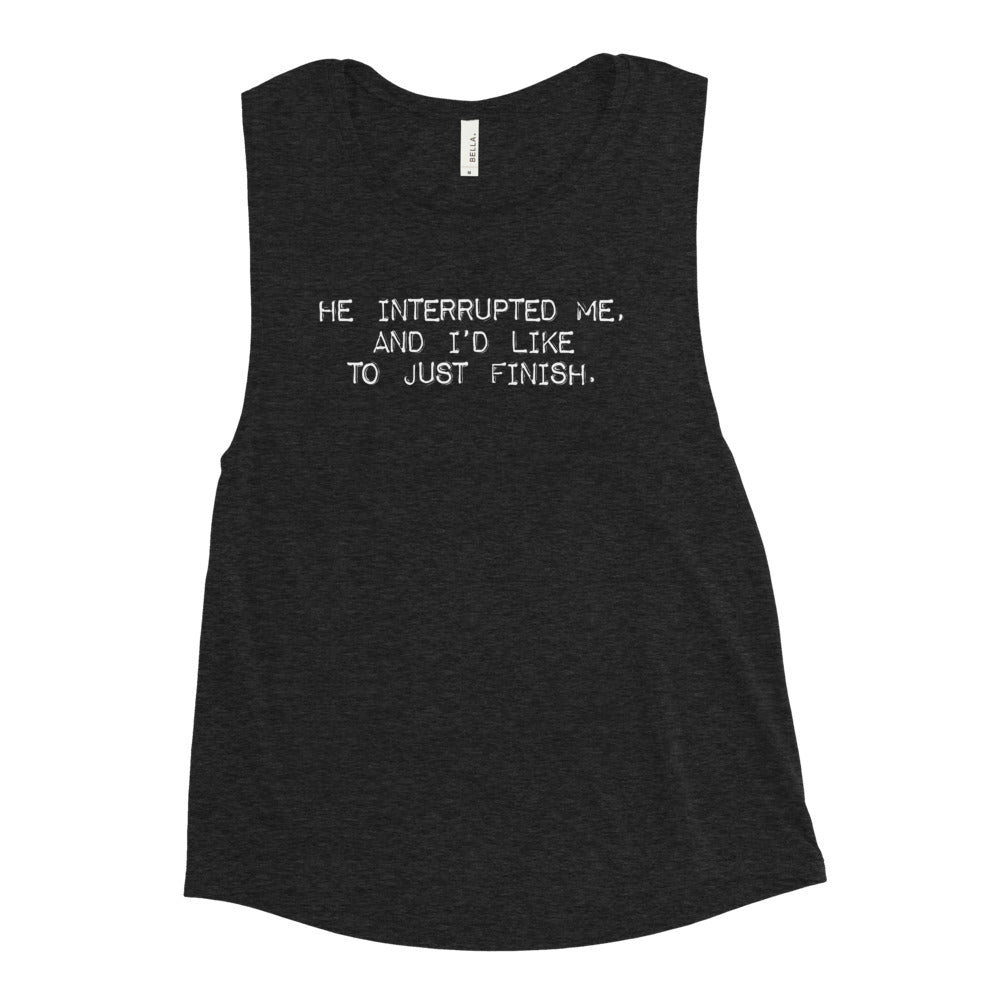 "He Interrupted Me" VP Kamala Harris Quote Women's Tank Top