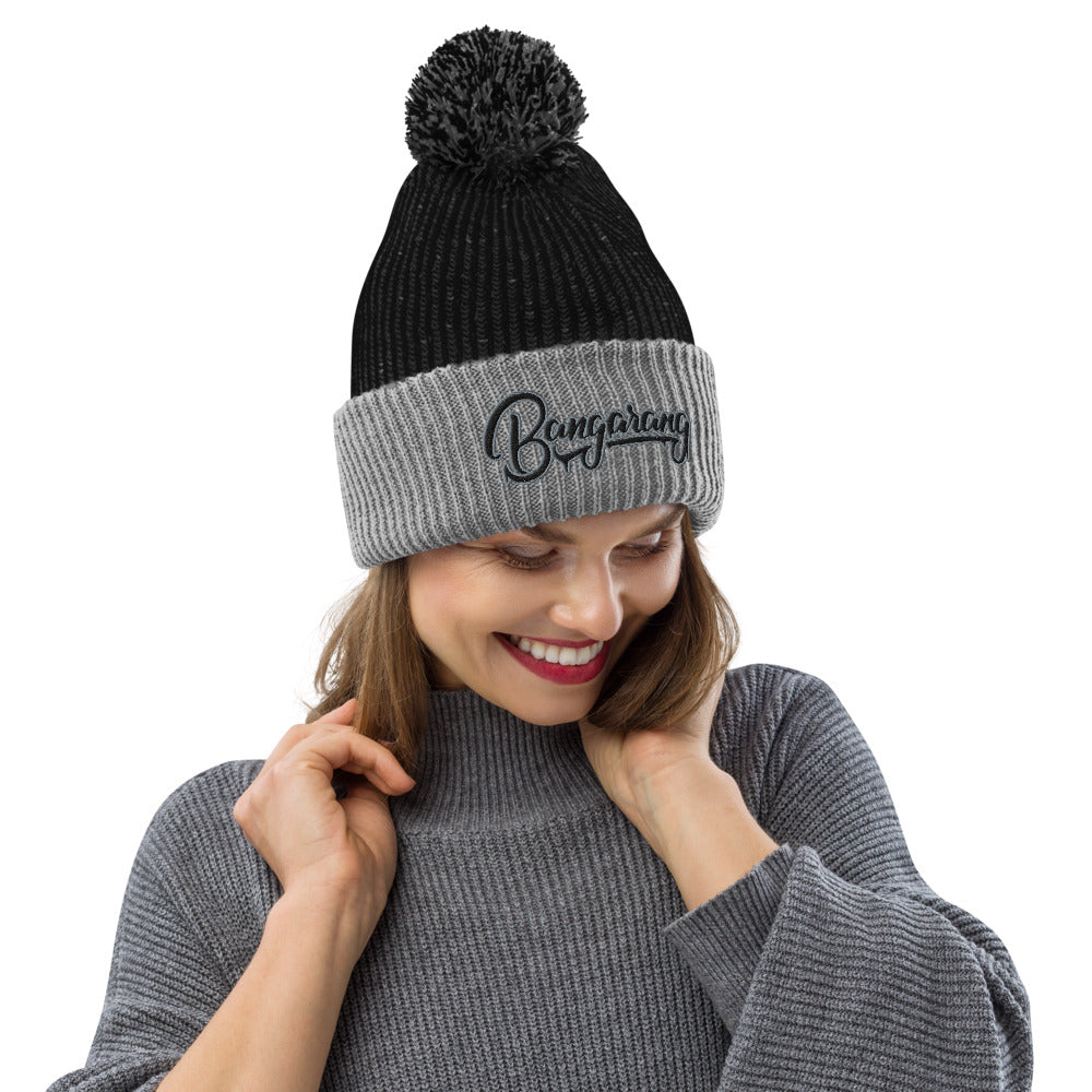 Bangarang Script Logo Pom-Pom Beanie | Bangarang