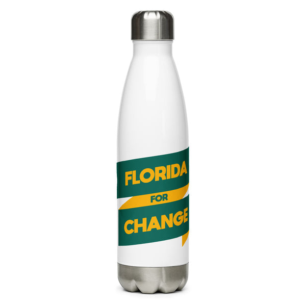 Florida for Change Logo Stainless Steel Water Bottle | FFC